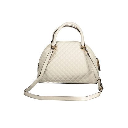 Guess Jeans White Faux Leather Everlee Handbag