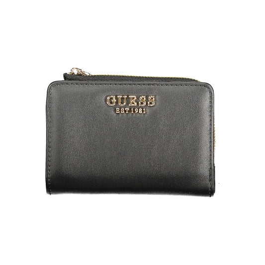 Guess Jeans Black Faux Leather Wallet for Women