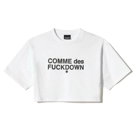 Comme Des Fuckdown White Cotton T-Shirt