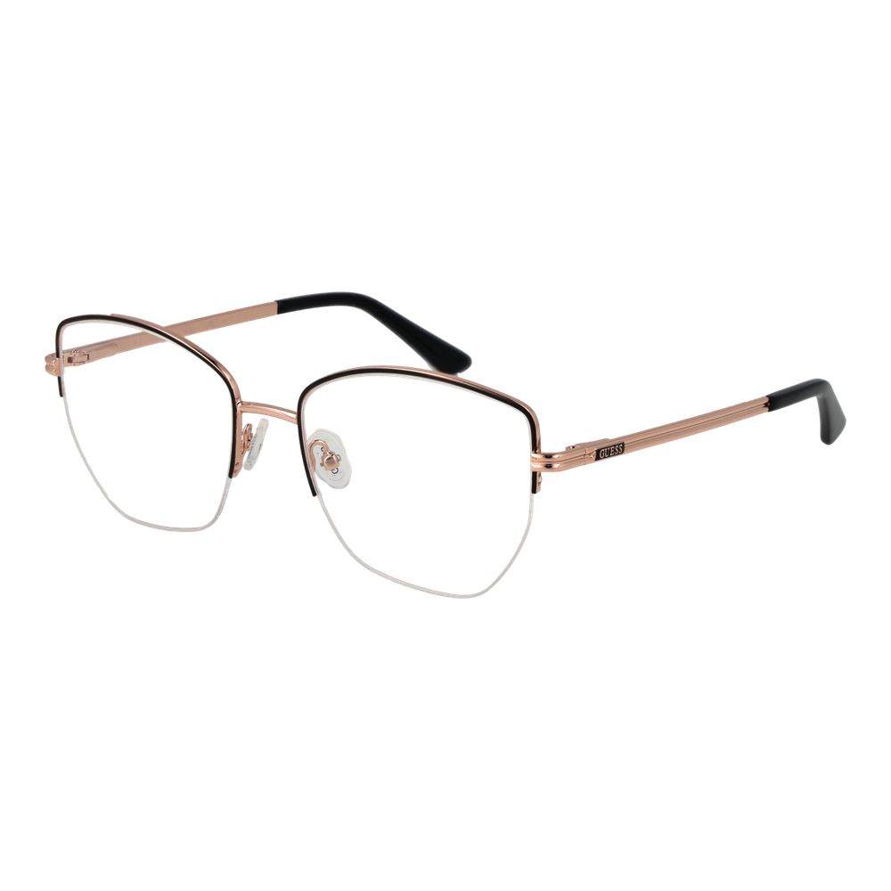Guess Women’s Optical Glasses – Black Half-Rim Square Frame, 53mm