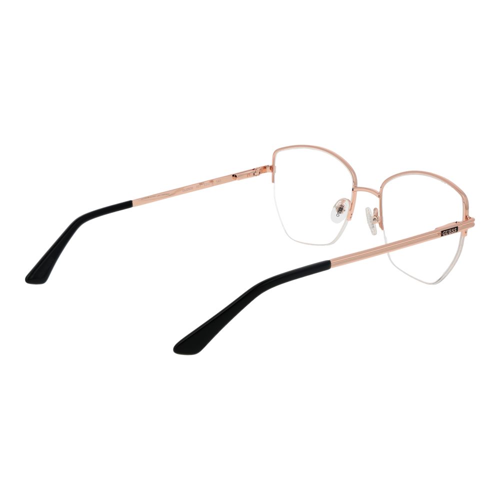 Guess Women’s Optical Glasses – Black Half-Rim Square Frame, 53mm