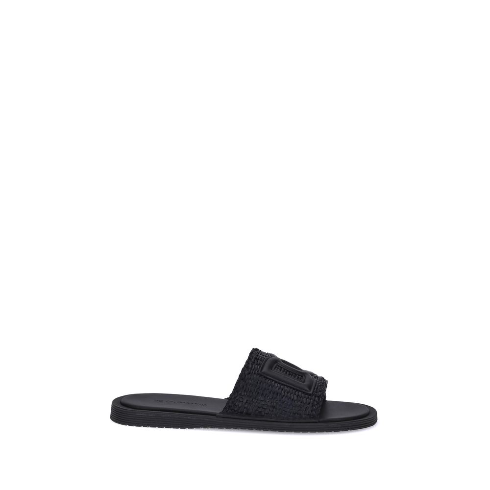 Dolce & Gabbana Crochet Raffia Sandals