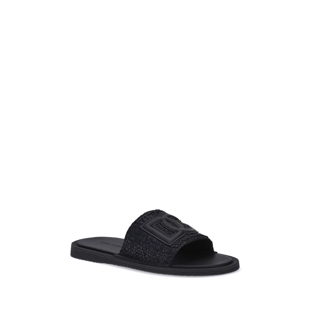 Dolce & Gabbana Crochet Raffia Sandals