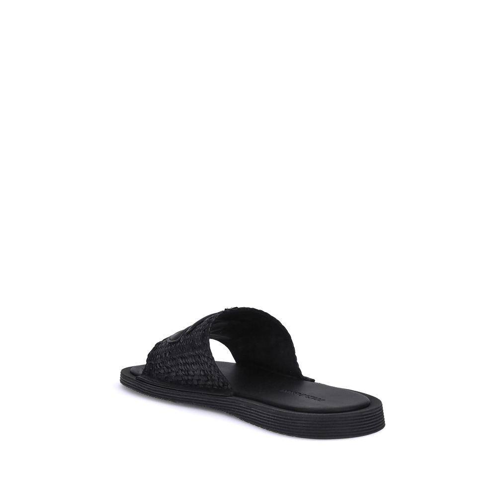 Dolce & Gabbana Crochet Raffia Sandals
