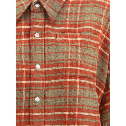 R13 Plaid Shirt with Frayed Hem