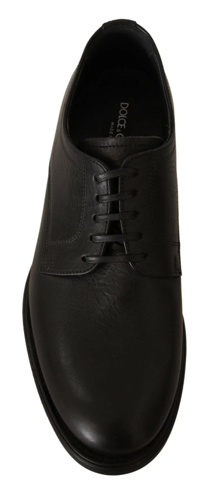 Dolce & Gabbana Black Lace Up Leather Men's Formal Derby Shoes