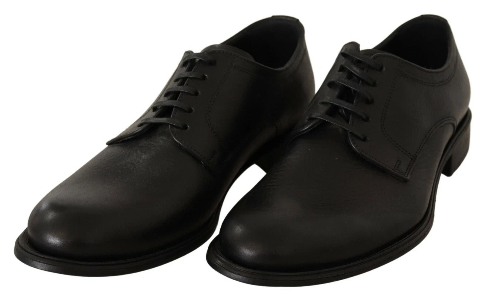 Dolce & Gabbana Black Lace Up Leather Men's Formal Derby Shoes