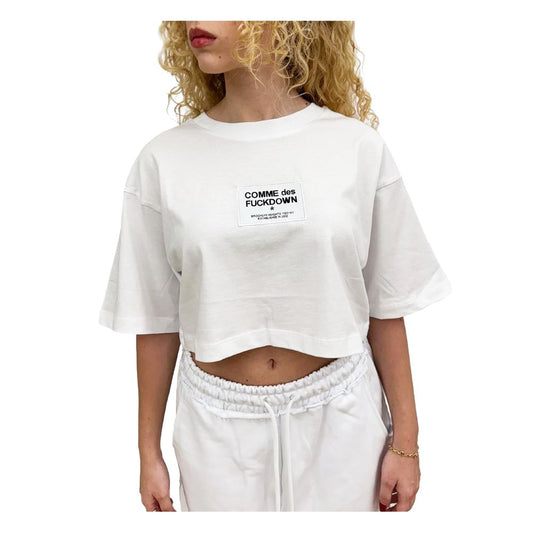Comme Des Fuckdown White Cotton T-Shirt