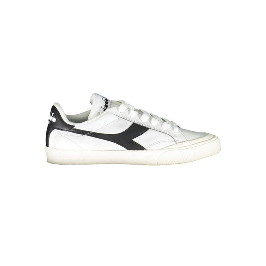 Diadora White Fabric Sneaker - Sporty Elegance Redefined
