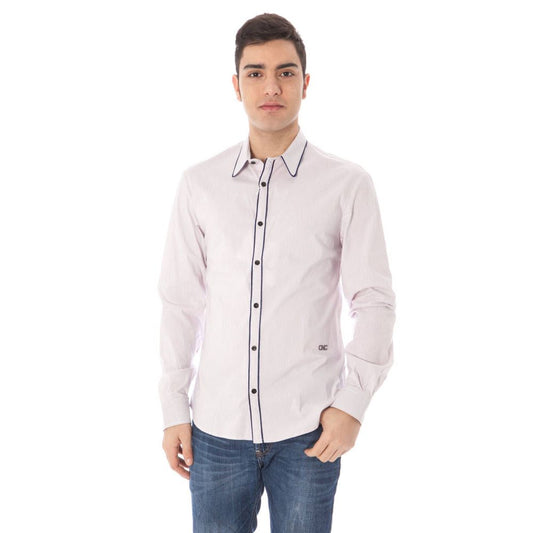 Costume National Pink Cotton Shirt - Elegant Long Sleeve Design