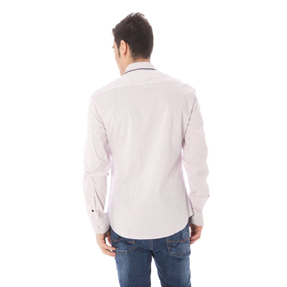 Costume National Pink Cotton Shirt - Elegant Long Sleeve Design