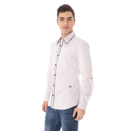 Costume National Pink Cotton Shirt - Elegant Long Sleeve Design