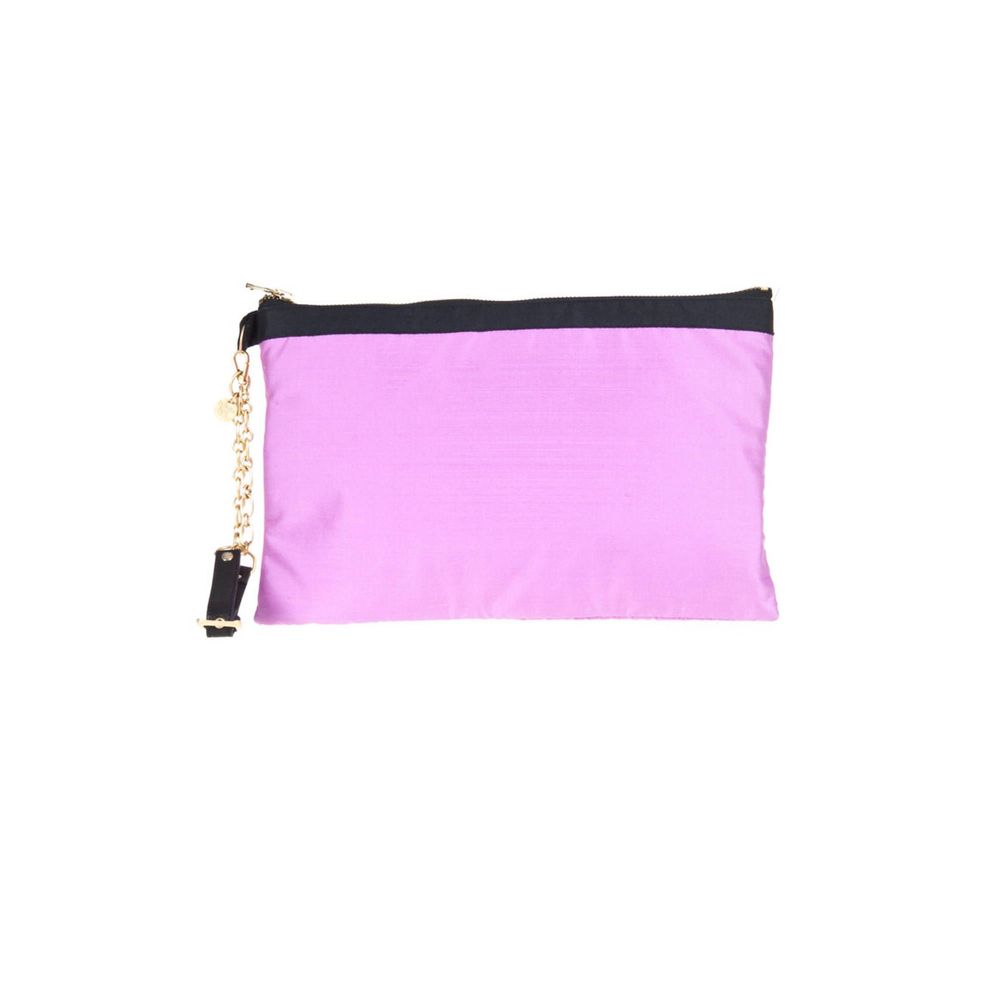 Patrizia Pepe Purple Silk Handbag - Chic Elegance Redefined