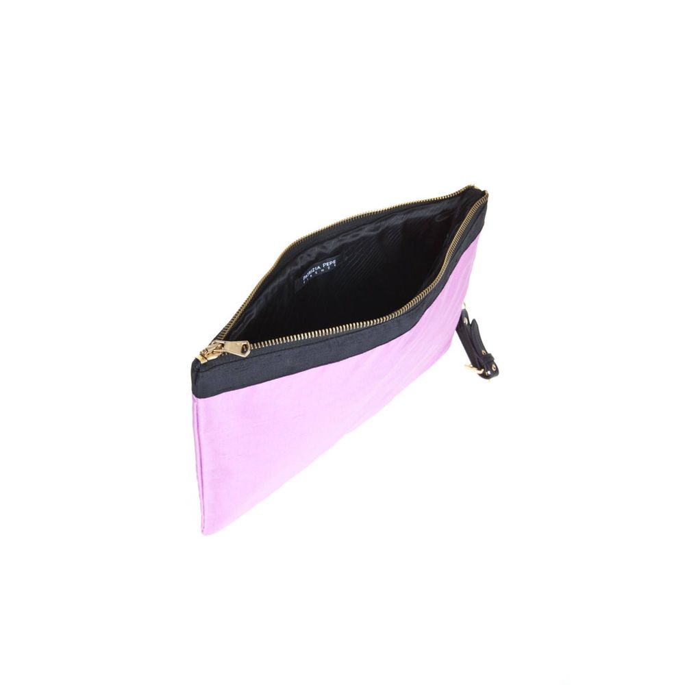 Patrizia Pepe Purple Silk Handbag - Chic Elegance Redefined