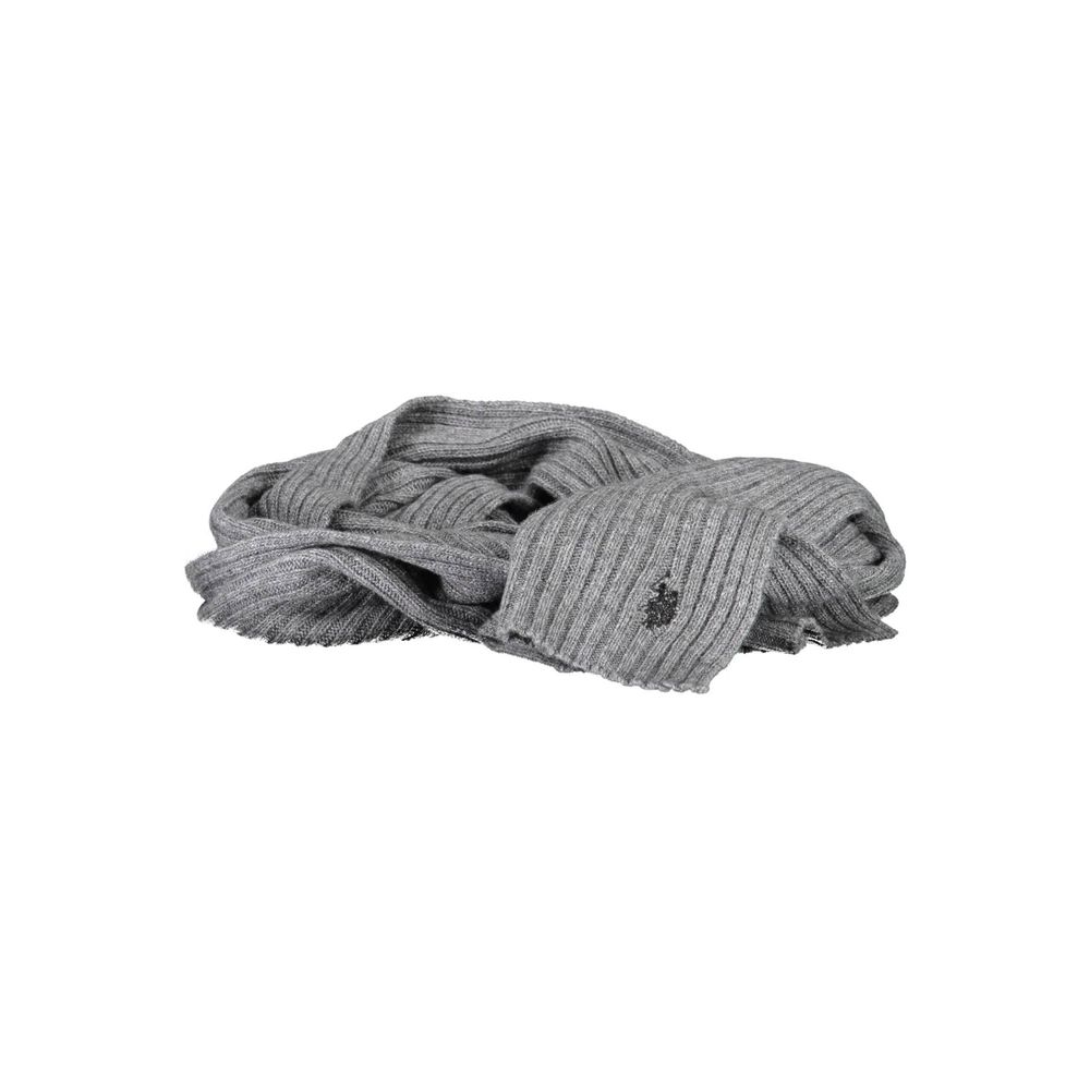 U.S. POLO ASSN. Gray Wool Scarf - Classic Heritage Style