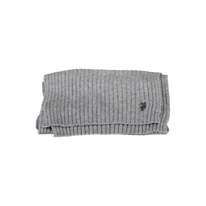 U.S. POLO ASSN. Gray Wool Scarf - Classic Heritage Style