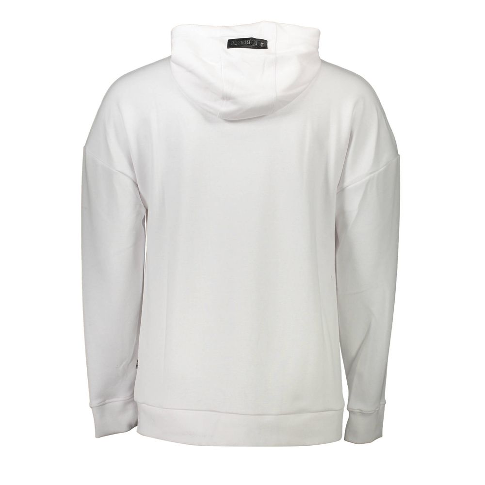 Plein Sport White Cotton Hooded Sweatshirt