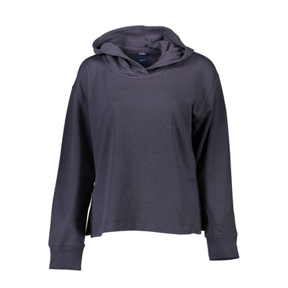 Gant Blue Cotton Sweater with Hood