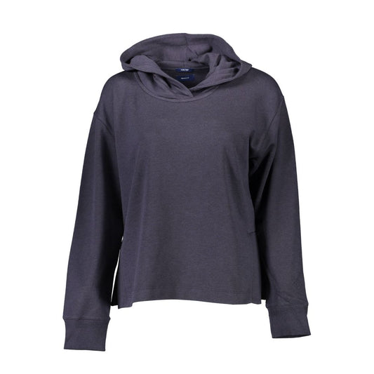 Gant Blue Cotton Sweater with Hood