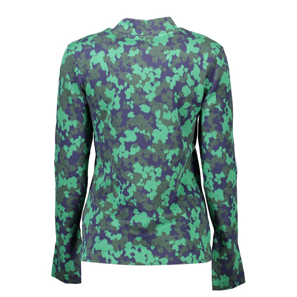 Gant Green Cotton Sweater with Mock Neck