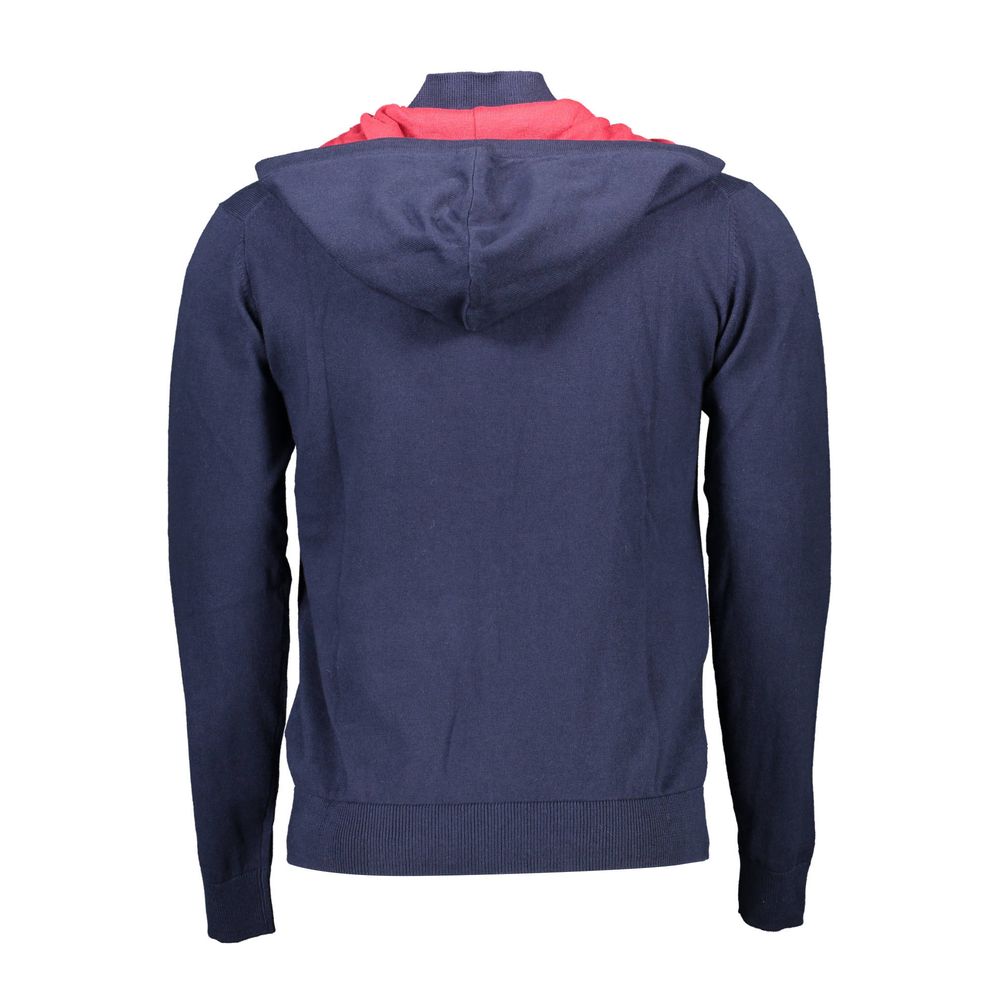 U.S. Polo Assn. Blue Cotton Cardigan with Hood