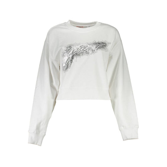 Guess Jeans White Cotton Sweater - Stylish and Comfortable