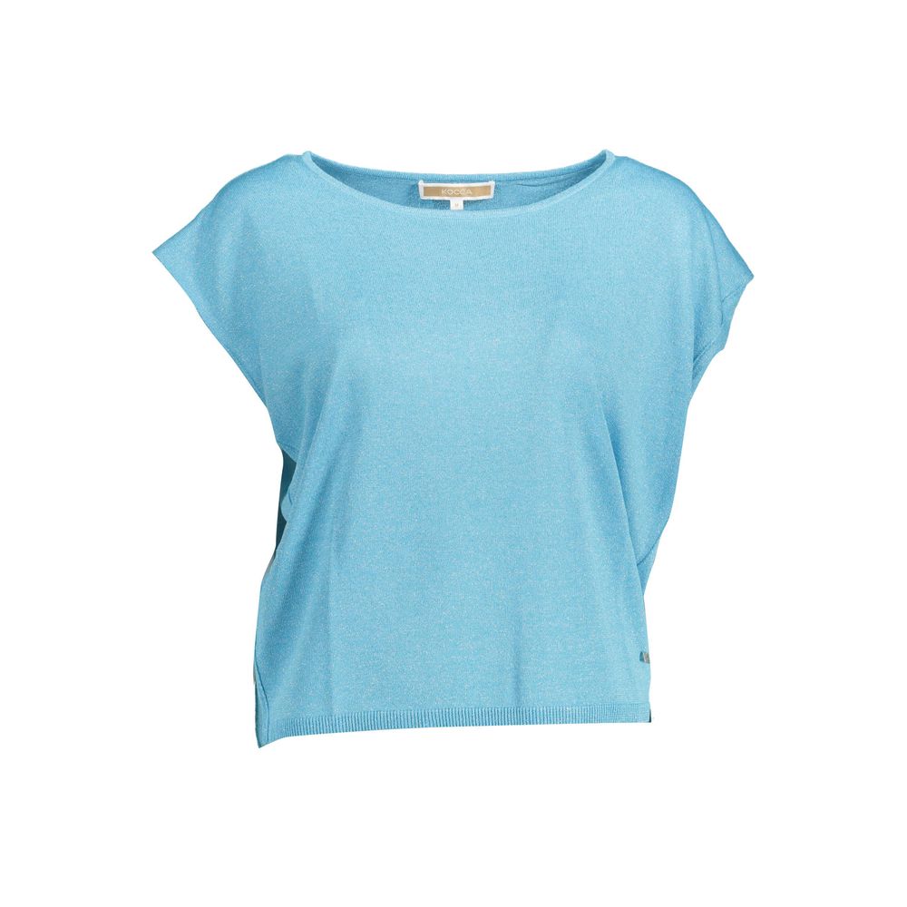 Kocca Blue Polyester Sleeveless Top