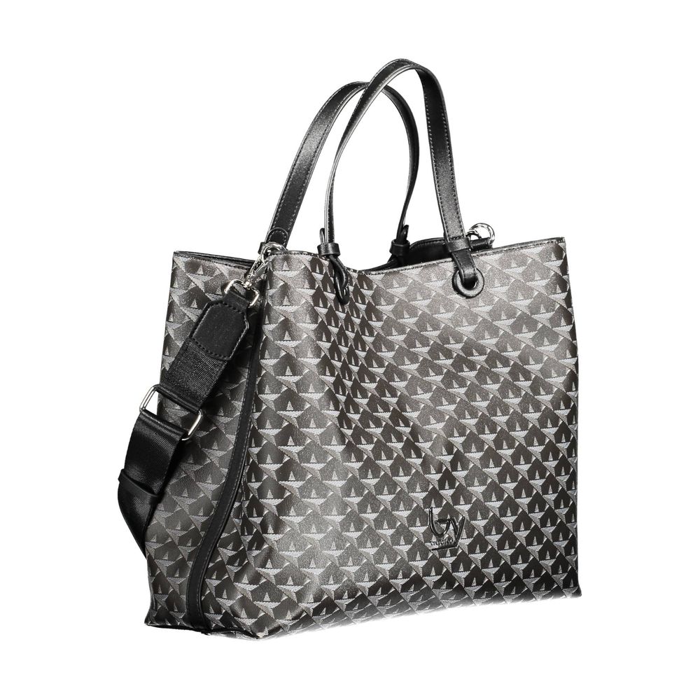 BYBLOS Black PVC Handbag: Stylish Versatility for Every Occasion