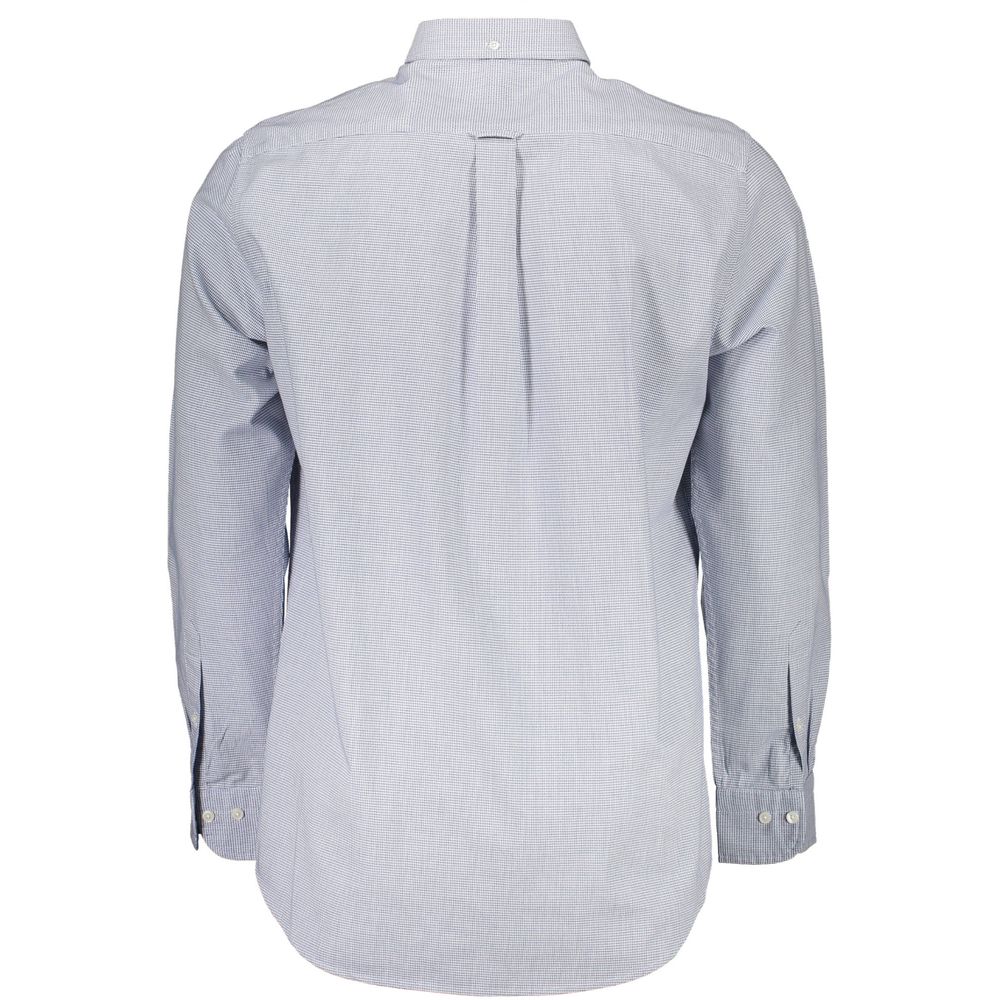 Gant Blue Cotton Shirt - Regular Fit Long Sleeve