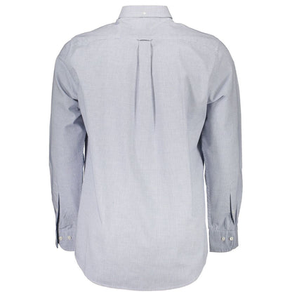Gant Blue Cotton Shirt - Regular Fit Long Sleeve
