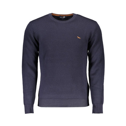Harmont & Blaine Blue Wool Sweater with Contrasting Details