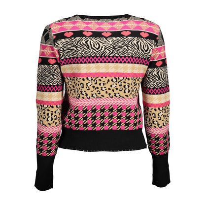 Desigual Black Polyester Sweater: Embrace Bold Style