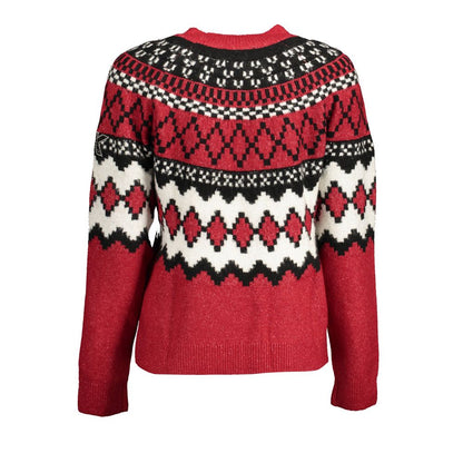 Desigual Red Polyester Sweater with High Collar