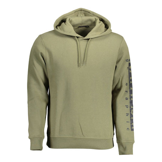 Napapijri Green Cotton Hoodie Sweatshirt