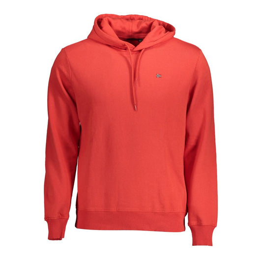 Napapijri Red Cotton Sweater: Sustainable Comfort Meets Urban Style