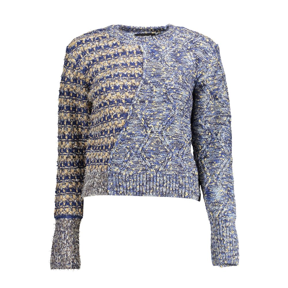Desigual Blue Polyester Sweater - A Vibrant Statement Piece