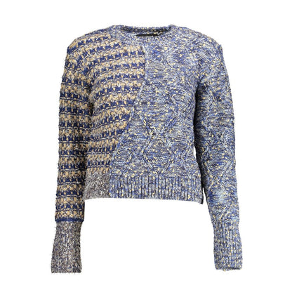 Desigual Blue Polyester Sweater - A Vibrant Statement Piece