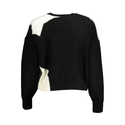 Desigual Black Polyester Sweater with Contrasting Details