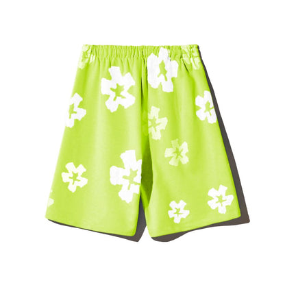 Comme Des Fuckdown Green Cotton Shorts: Urban Rebellion