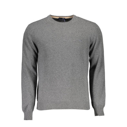 Harmont & Blaine Gray Wool Sweater - Timeless Elegance