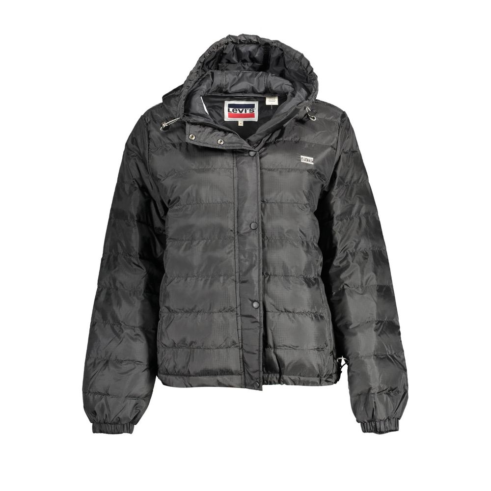 Levi's Black Polyester Hooded Jacket