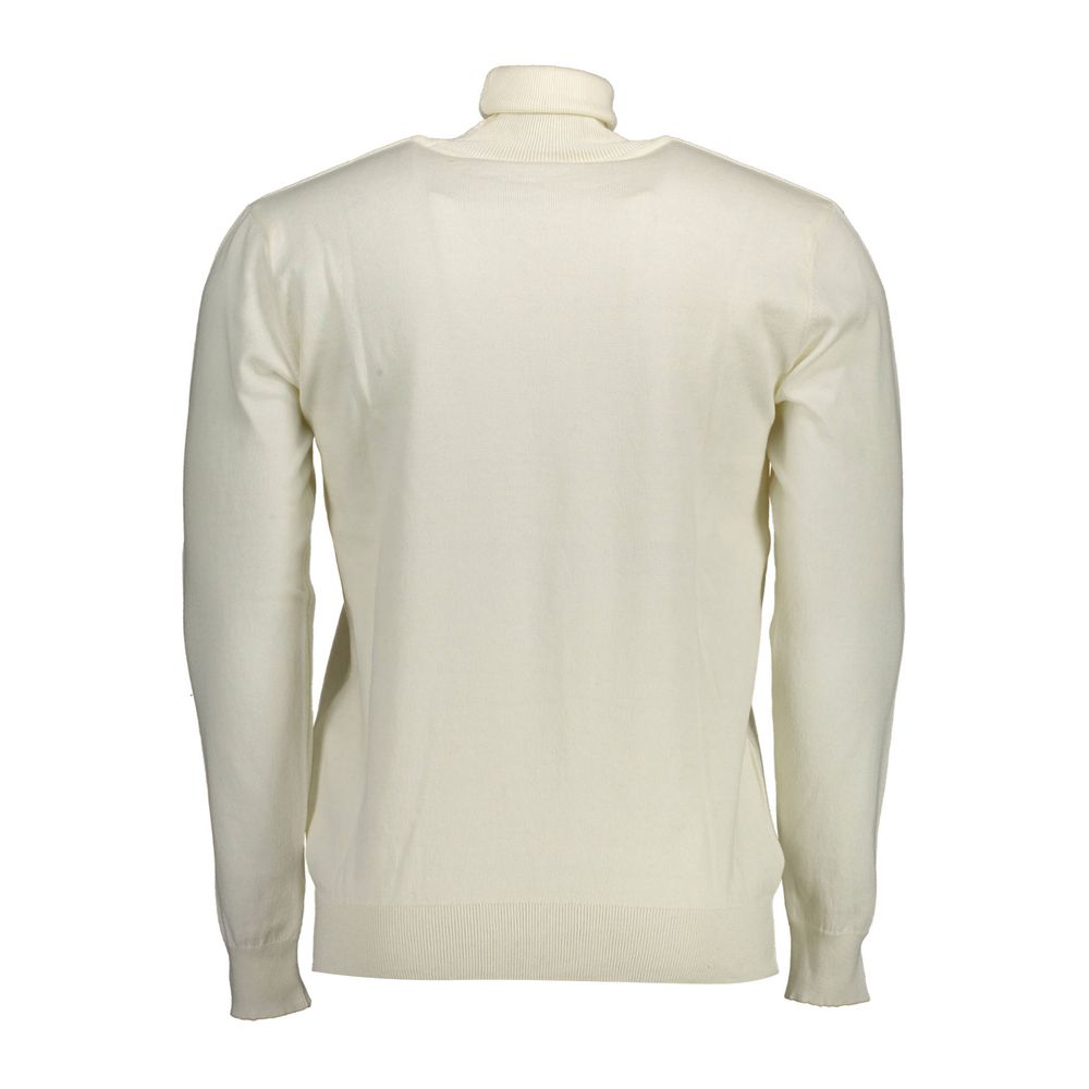 U.S. Polo Assn. White Cotton Turtleneck Sweater