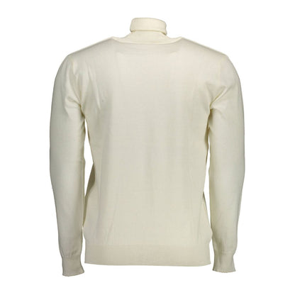 U.S. Polo Assn. White Cotton Turtleneck Sweater