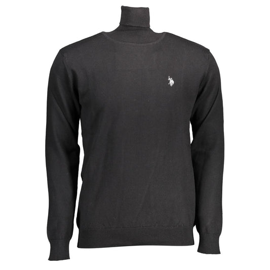 U.S. Polo Assn. Black Cotton Turtleneck Sweater