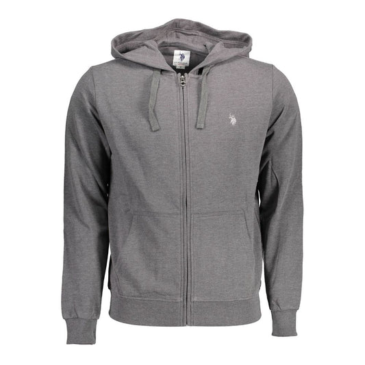 U.S. POLO ASSN. Grey Cotton Hooded Sweatshirt