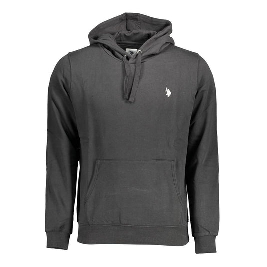 U.S. Polo Assn. Black Cotton Hooded Sweatshirt