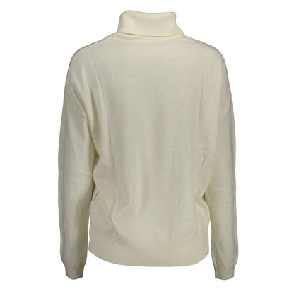 U.S. Polo Assn. White Wool Turtleneck Sweater