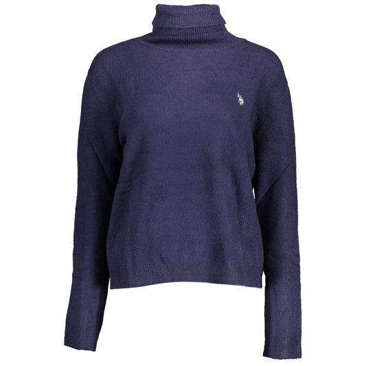 U.S. POLO ASSN. Blue Nylon Turtleneck Sweater