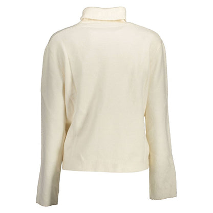U.S. Polo Assn. White Nylon Turtleneck Sweater