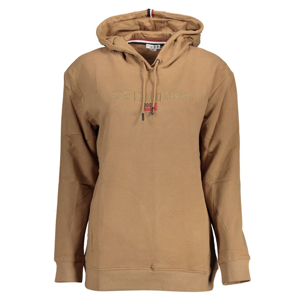 U.S. POLO ASSN. Brown Cotton Hooded Sweatshirt